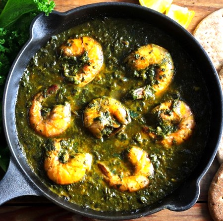 プリンスレストランのSaag Shrimp